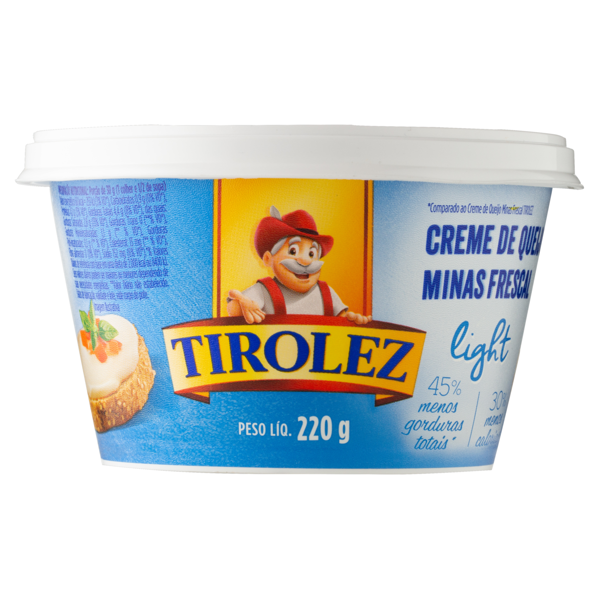 CREME QUEIJO TIROLEZ MINAS FESCAL LIGHT 200G ##RED