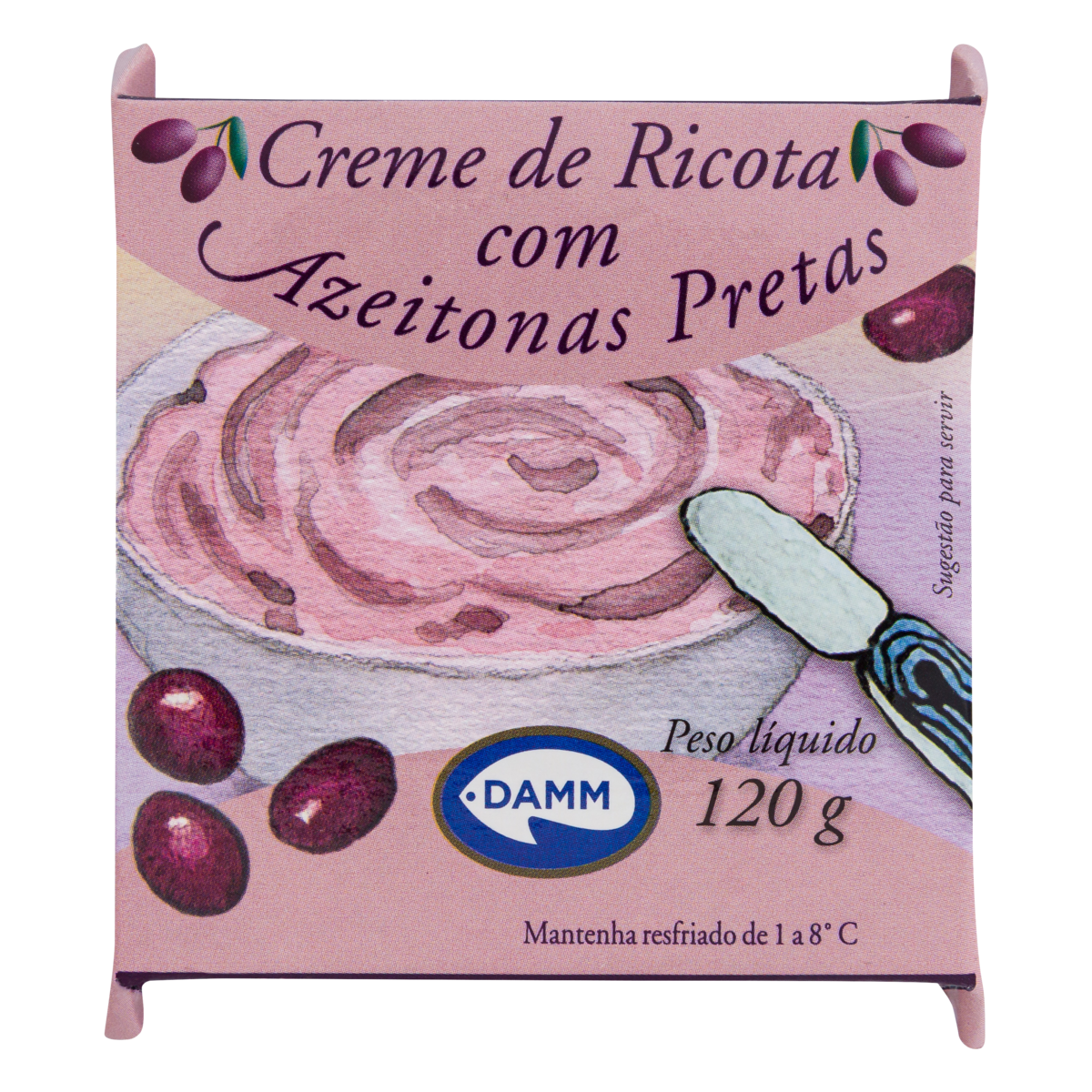 CREME DE RICOTA COM AZEITONAS PRETAS DAMM 