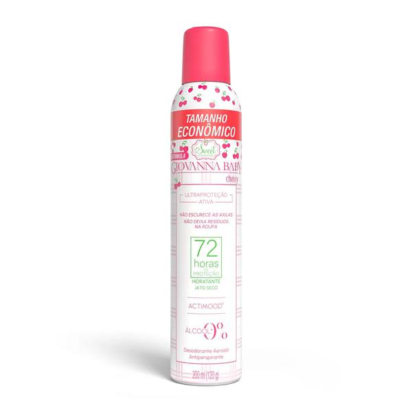 DESODORANTE AEROSSOL GIOVANNA BABY 72HRS CHERRY 200ML