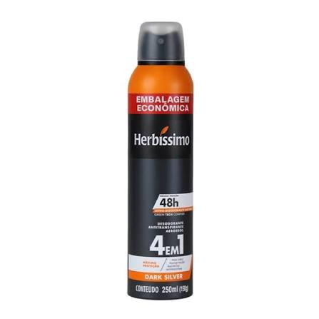 DESODORANTE HERBISSIMO AERO MEN DARK SILVER 250ML
