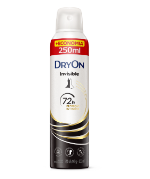 DESODORANTE AERO 72H DRY ON FRASCO 250ml INVISIBLE NOW