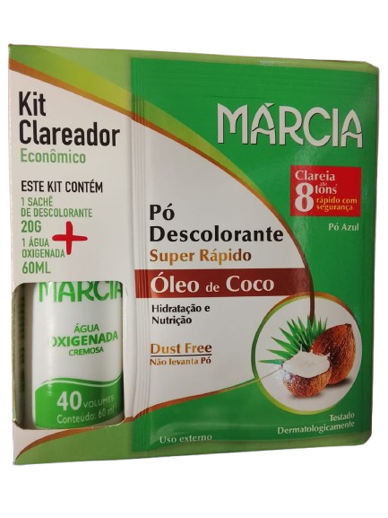 KIT DESCO EM PO MARCIA OLEO DE COCO 20G + AG OXI 40V 60