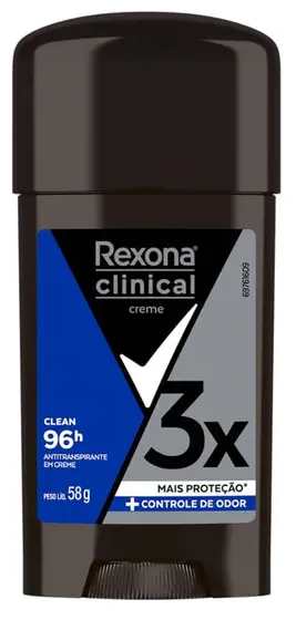 DESODORANTE 58G REXONA CREME MEN CLINICAL CLEAN