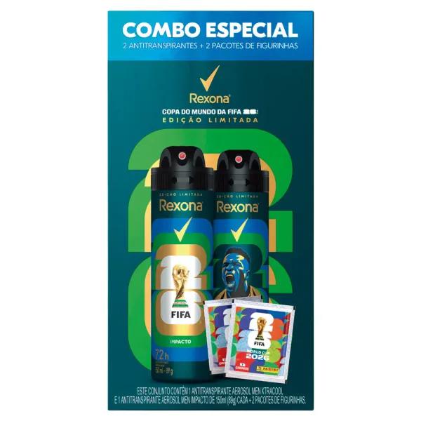 KIT 2 DESODORANTE AEROSOL REXONA IMPACT C/FIGURINH