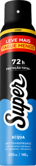 DESODORANTE SUPER ACQUA CIMED 250ML
