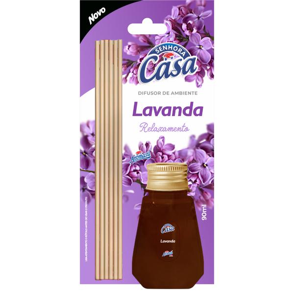 DIFUSOR SENHORA CASA 90ML LAVANDA AROMAS