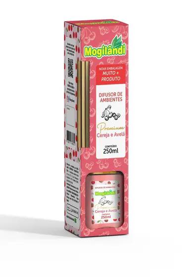 DIFUSOR AMBIENTES MOGILANDI PREMIUM 250ML CEREJA E AVELA