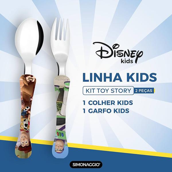 CONJ TALHERES SIMONAGGIO DISNEY KIDS TOY STORY 2PC