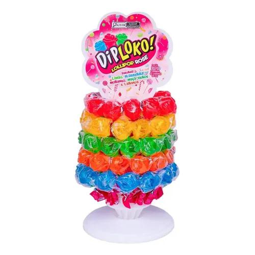 PIRULITO DIP LOKO LOLLIPOP ROSE 15G