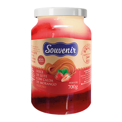 Doce Leite Souvenir 700g Calda Morango
