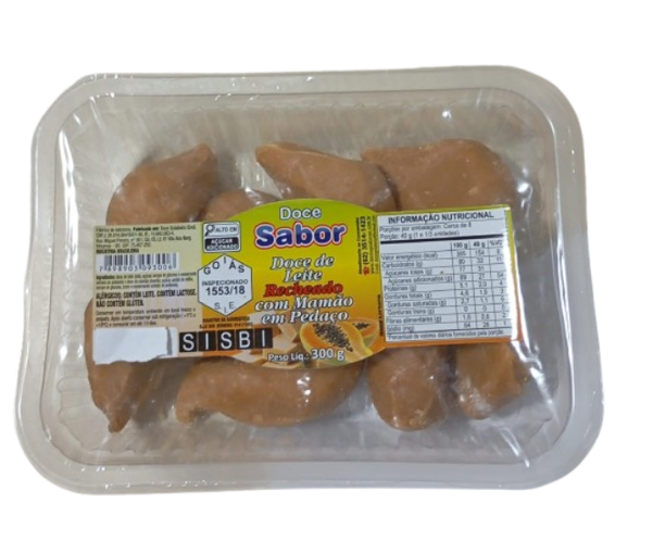 Doce Pedaco Leite C/ Mamao Doce Sabor 300gr