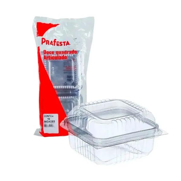EMBALAGEM DOCE QUAD EMBALAGEM DOCE QUAD 9102 TAM ARTI 4 DIVISORIAS 10UN PRAFESTA