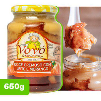 DOCE VOVO ANA PASTOSO DE LEITE C/MORANGO