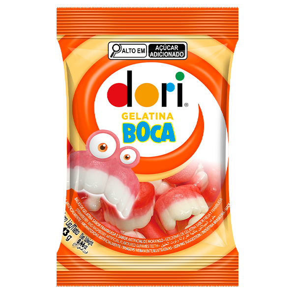 BALA GELATINA BOCA 13G C/12UN DORI