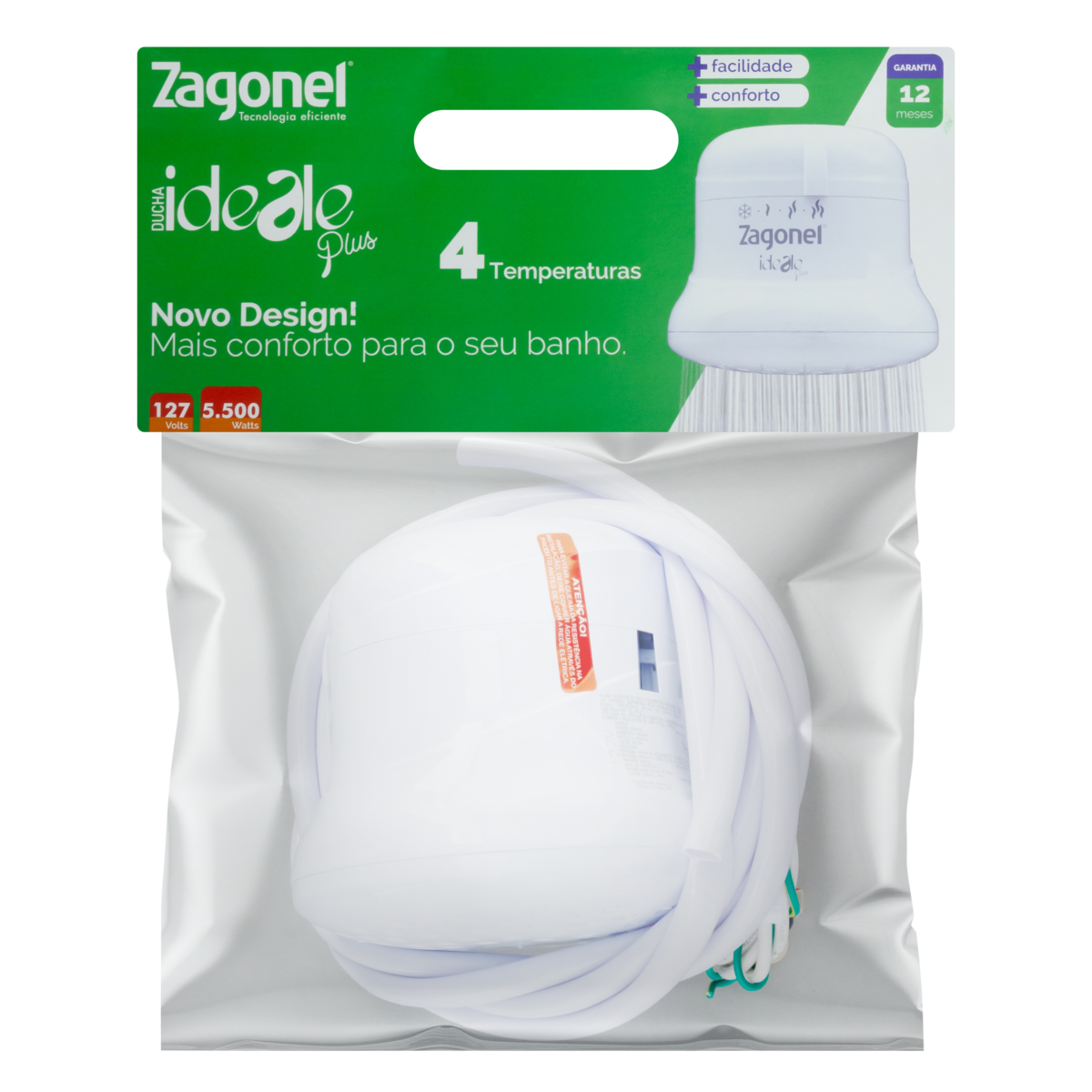 Ducha Zagonel Ideale 4t 127v 5000w