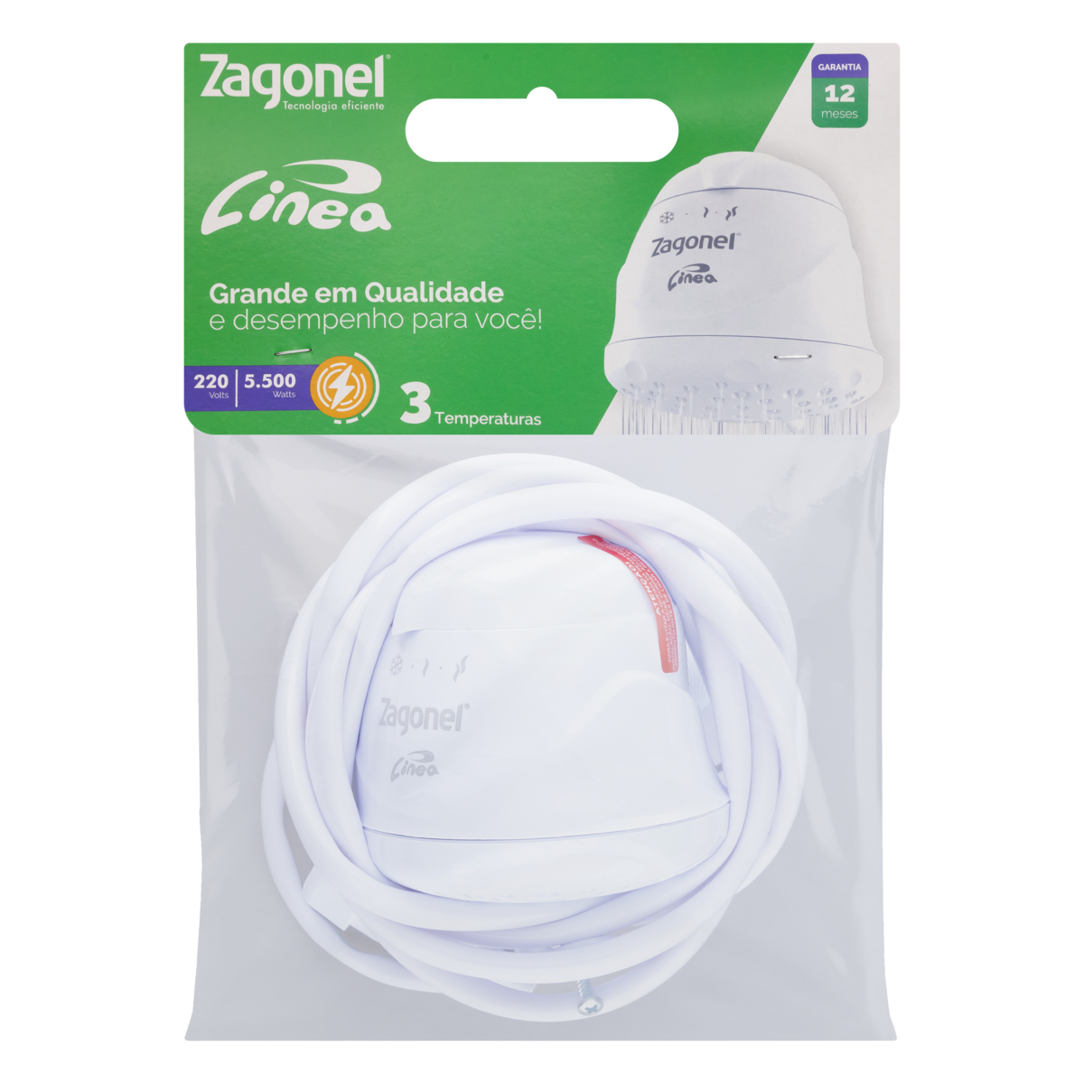 CHUVEIRO ZAGONEL  3T LINEA