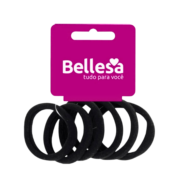 ELASTICO BELLESA SILICONE PRETO C/50UN