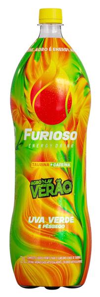 ENERGETICO FURIOSO UVA VERDE E PESSEGO 2L UNIDADE