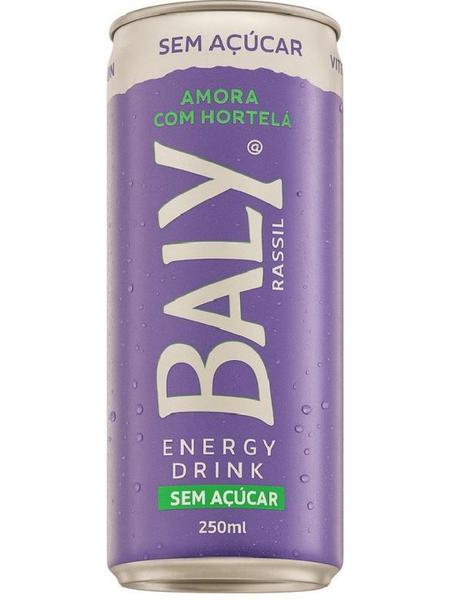 Energetico Lt Baly 250ml Sem Acucar Energy Drink Amora e Hortela