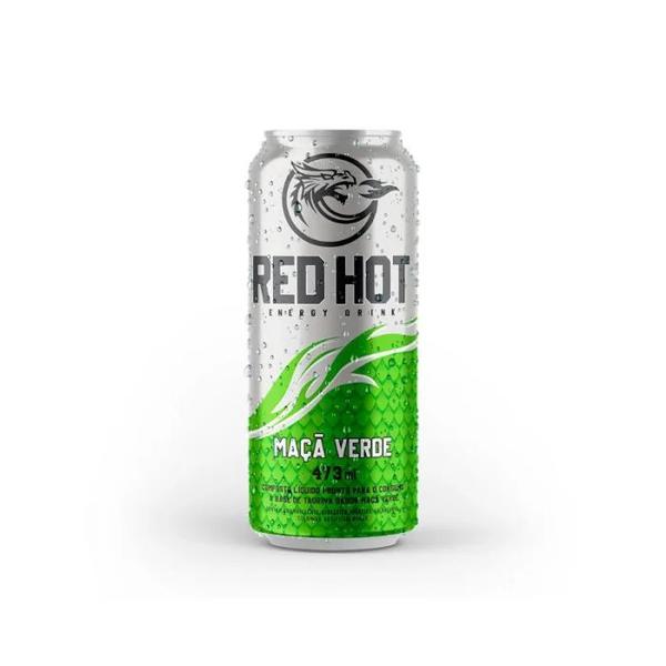 BEBIDA ENERGETICA REDHOT 473ml MAÇA VERDE