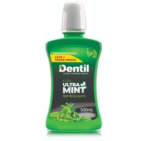 ENXAGUANTE BUCAL DENTIL XTRAMINT 0% ALCOOL 0% FLUOR 500ML