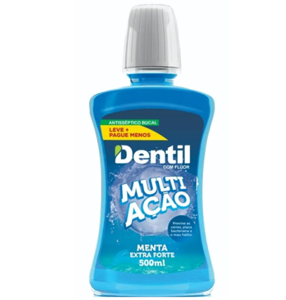ENXAGUANTE BUCAL DENTIL MULTI ACAO MENTA C/ FLUOR 500ML