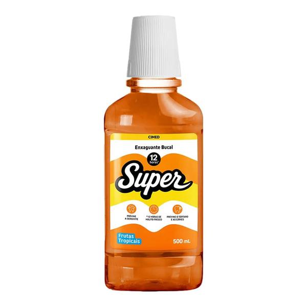 ENXAG BUCAL SUPER 12H FRUT TROPICAIS 500ML CIMED