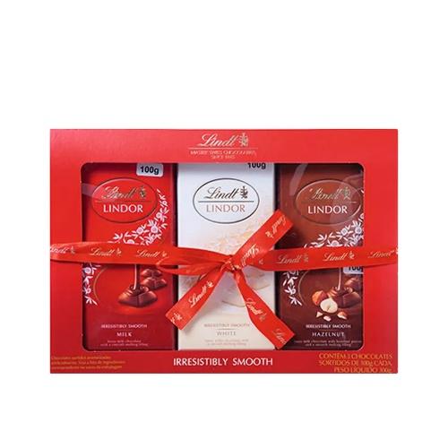 EP CHOC LINDT LINDOR C 3 BARRAS 300G