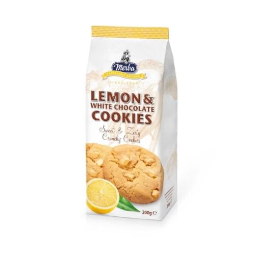 COOKIES MERBA LEMON WHIT 200G CHOC