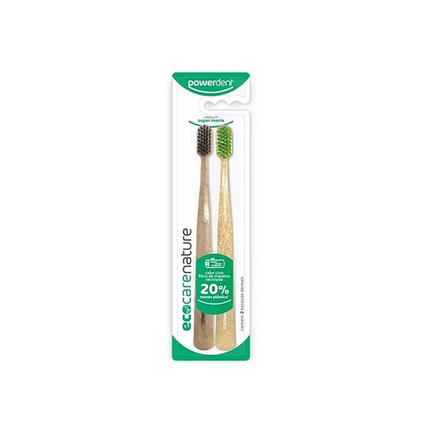 ESCOVA DENT. POWERDENT ECOCARE NAT C/2UN