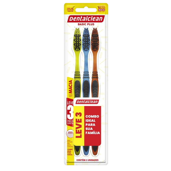 Escova Dentalclean Basic Plus L3 Comb Familia