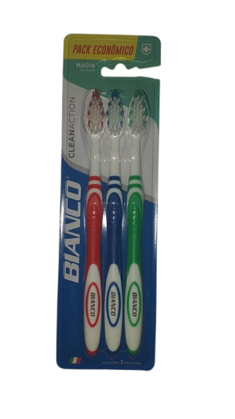 ESCOVA DENTAL BIANCO 3UN CLEAN ACTION MA
