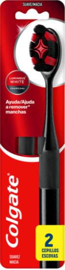 ESCOVA DENTAL COLGATE LUMINOUS WHITE C/2 UN