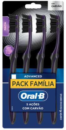 ESCOVA DENTAL ORAL B MACIA  AD/3D WHITE 4 UNIDADES