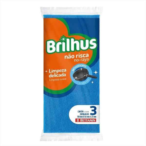 ESPONJA BRILHUS N RISCA C/3