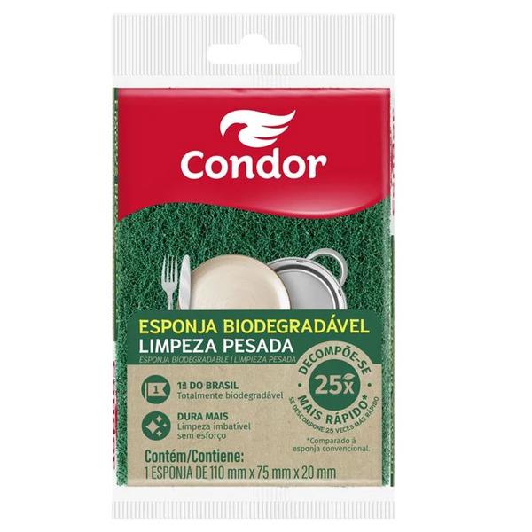 Esponja Biodegradavel Limpeza Pesada Condor