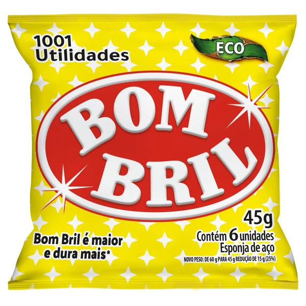 LA DE ACO BOMBRIL COM 6 45G