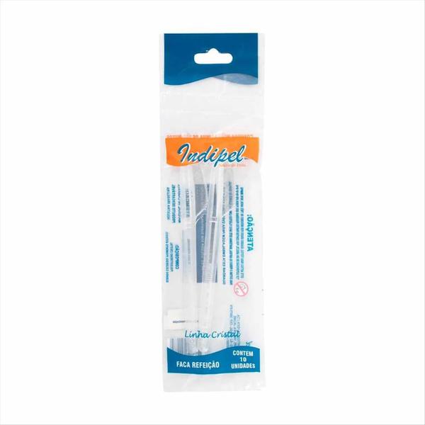 FACA REFEIÇAO CRISTAL 10un INDIPEL