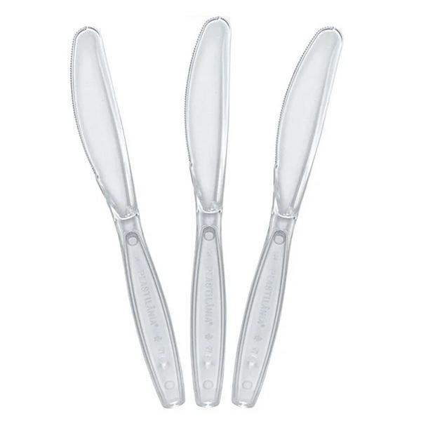 FACA PLASTICA REFEICAO CRISTAL 10UN