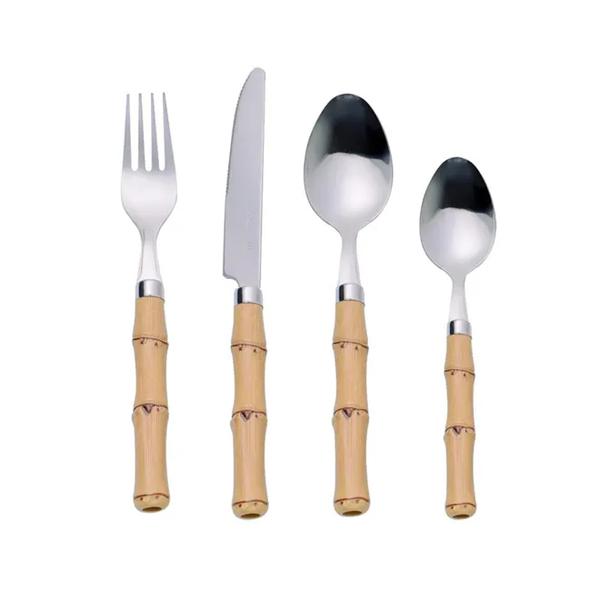 FAQUEIRO 16PC INOX C/CB PLAST   BAMBU BASIC