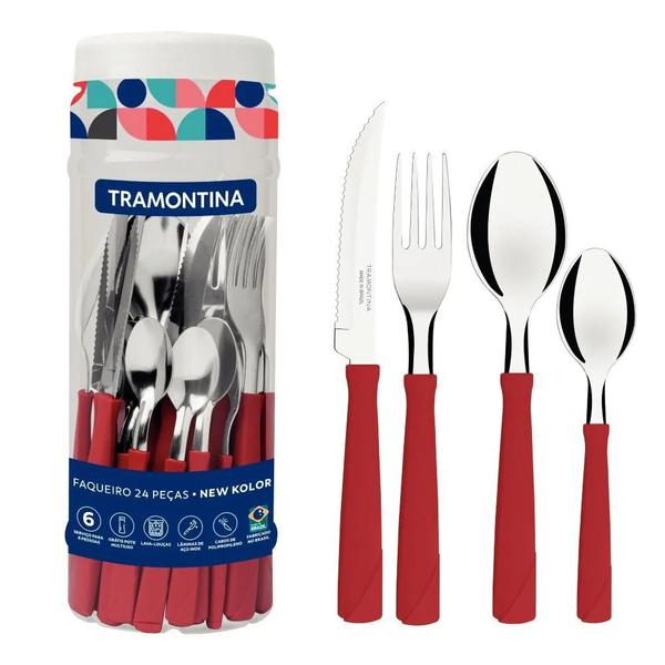 FAQUEIRO TRAMONTINA NEWKOL.VERM.24PCS