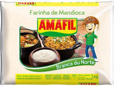 FARINHA MANDIOCA AMAFIL BRANCA DU NORTE 1KG