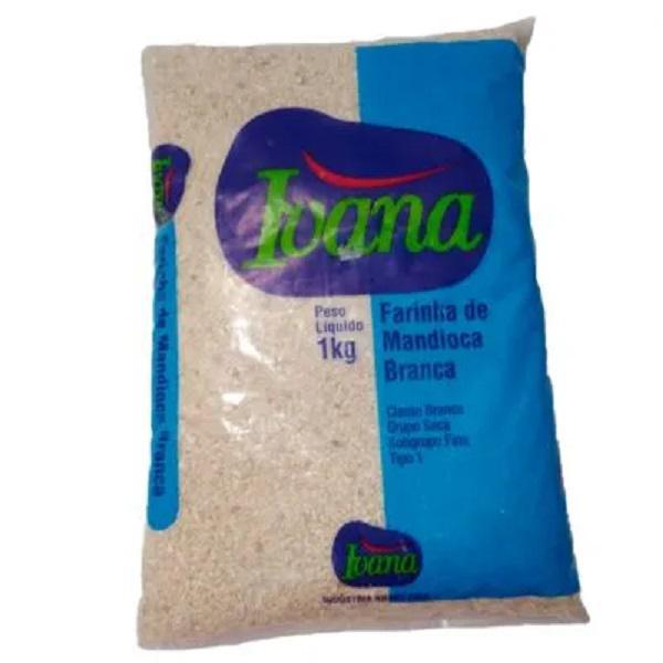 FARINHA MANDIOCA BRANCA IVANA 1KG