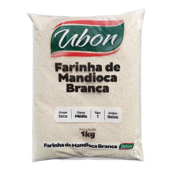 FARINHA DE MANDIOCA BRANCA UBON 1 KG