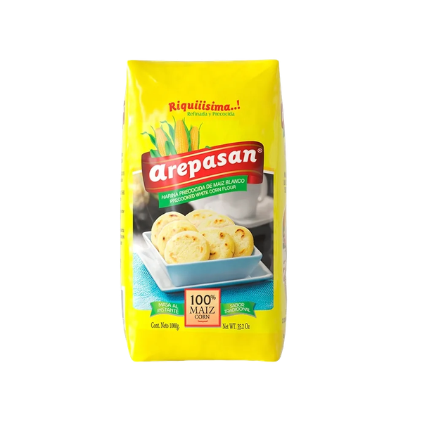Farinha De Milho Arepasan 1kg Branca Pre Cozida
