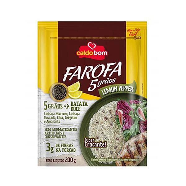 FAROFA CALDO BOM 200G 5 GRAOS LEMON