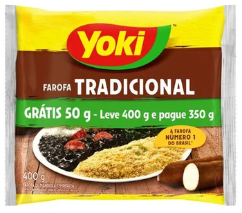 FAROFA YOKI 400G TEMPERADA