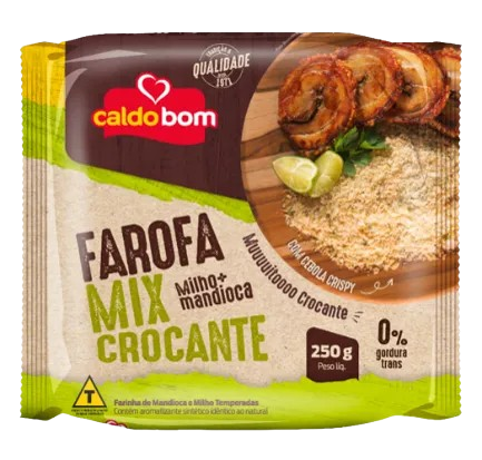 FAROFA CROCANTE CALDO BOM 250G MIX CEBOL