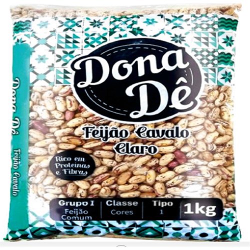 FEIJAO CAVALO CLARO DONA D 1KG