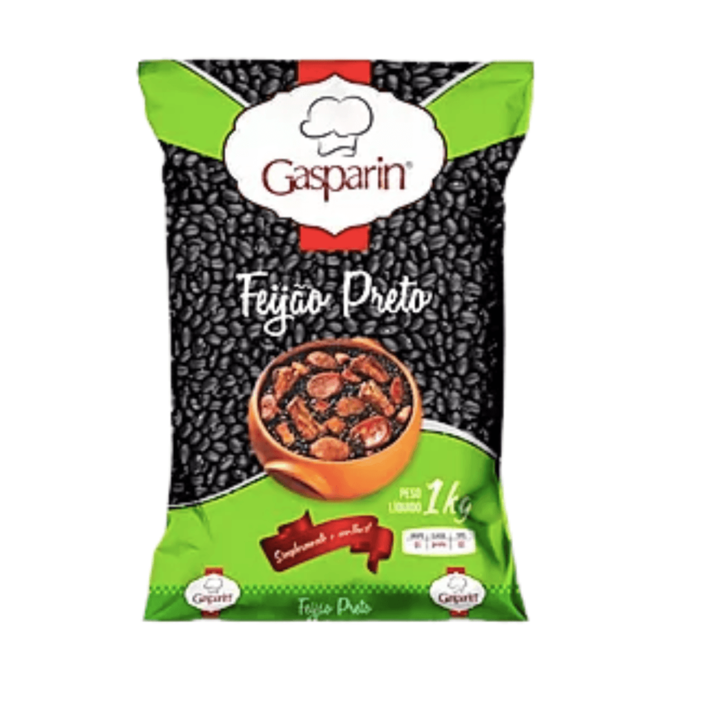 FEIJAO PRETO GASPARIN 1KG 30